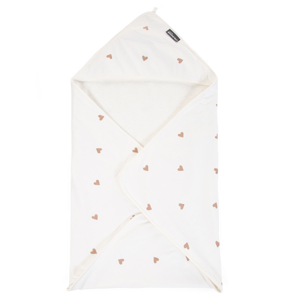 Prosop cu Glugă Childhome Inimioare, 80x80 cm - imagine 3