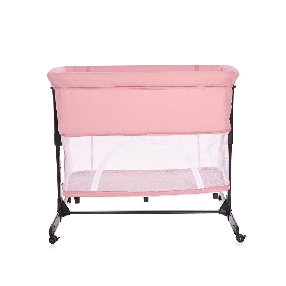 Patut Co-Sleeper Lorelli Milano Pink, Pliabil - imagine 3