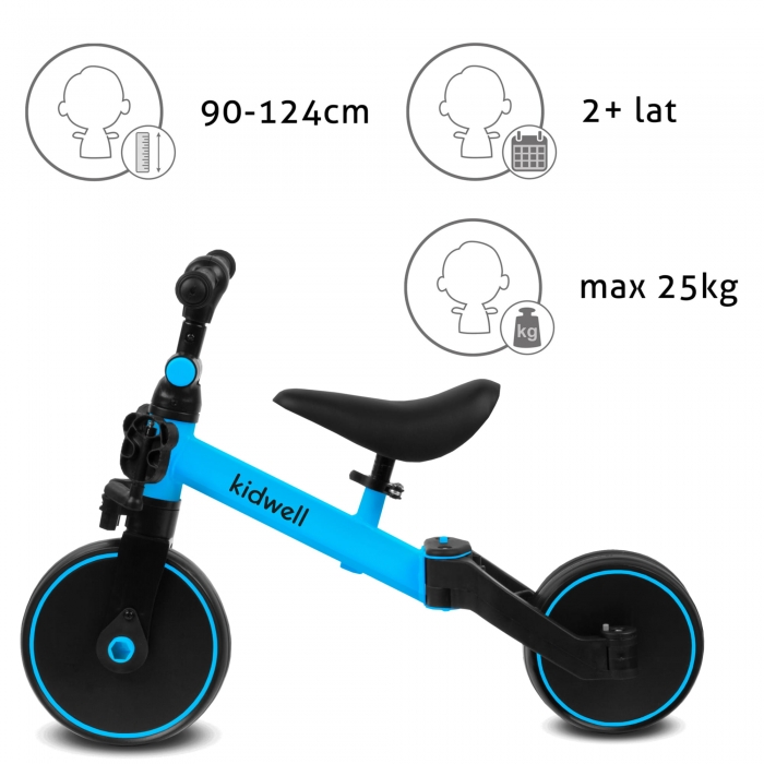 Tricicleta Kidwell Pico 3 in 1, Albastră - imagine 8