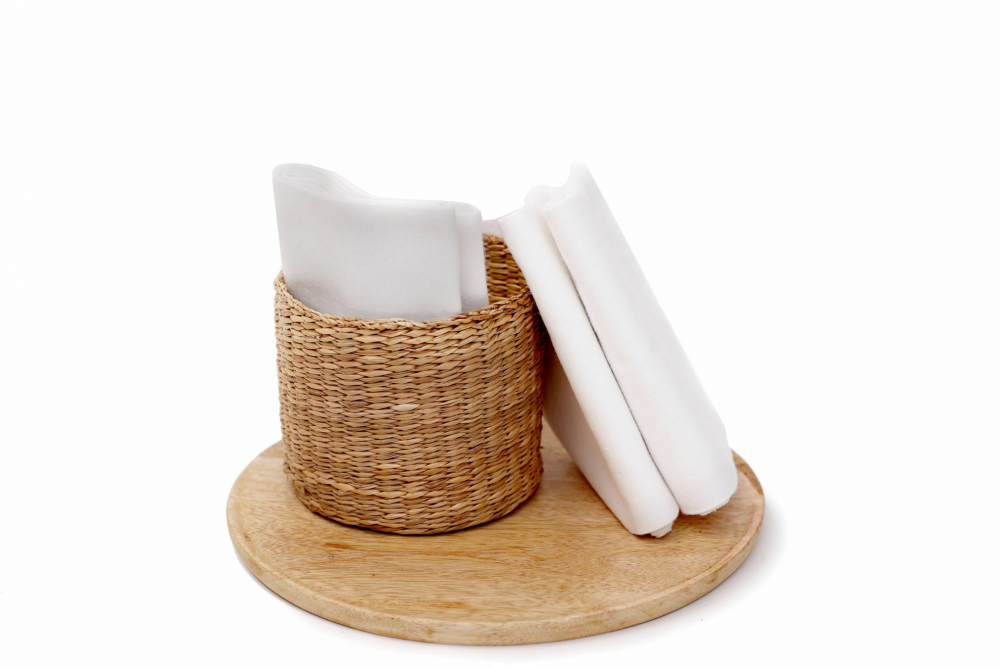 Set scutece finet KidsDecor, 100% bumbac, Alb