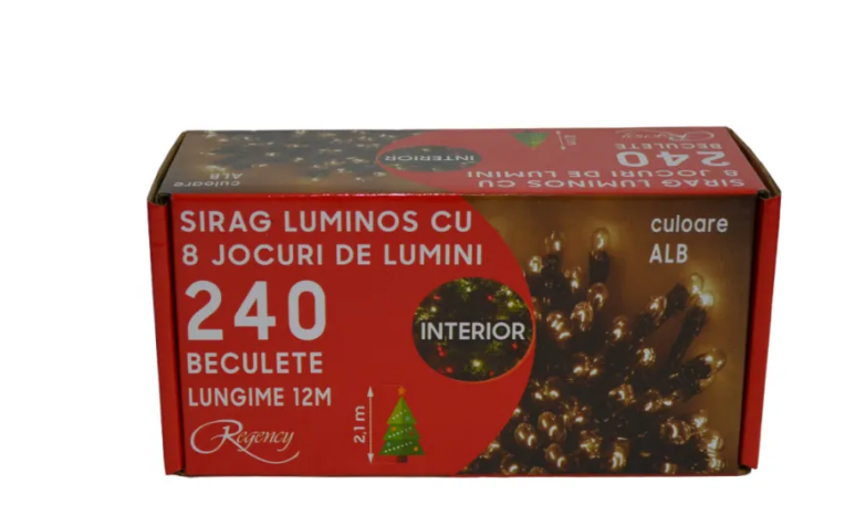 Regency Sirag Luminos 240 LED-uri 8 Jocuri