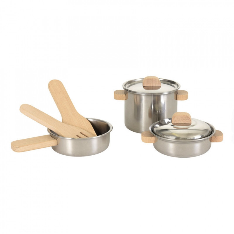 Set vase inox Egmont Toys pentru micii bucătari