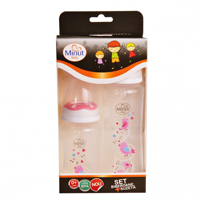 Set Minut Baby biberoane + sterilizator 0+ luni - imagine 2