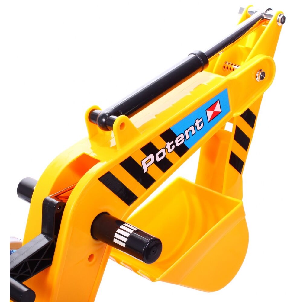 Excavator Malplay Yellow cu Cupă Mobilă și Cască - imagine 8