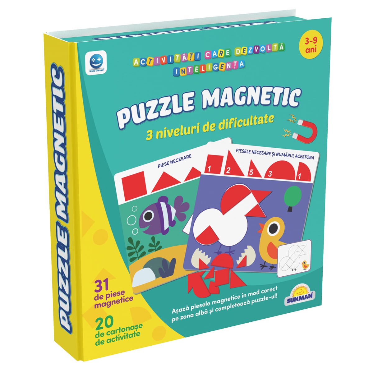 Puzzle Magnetic Smile Games - Stimulează Creativitatea