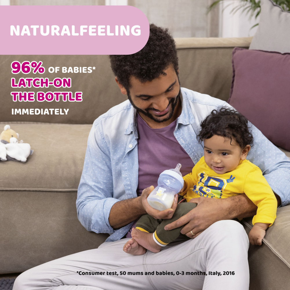 Biberon Chicco Natural Feeling 150ml, 0luni+, Anti-Colici - imagine 4