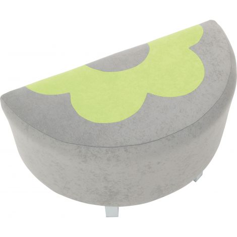 Puf Semirotund Moje Bambino Gri-Lime - imagine 2