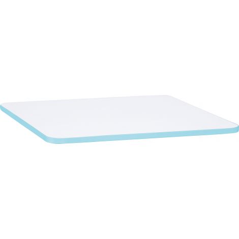 Blat Masa Alb Quadro Moje Bambino, Cant Albastru - imagine 3