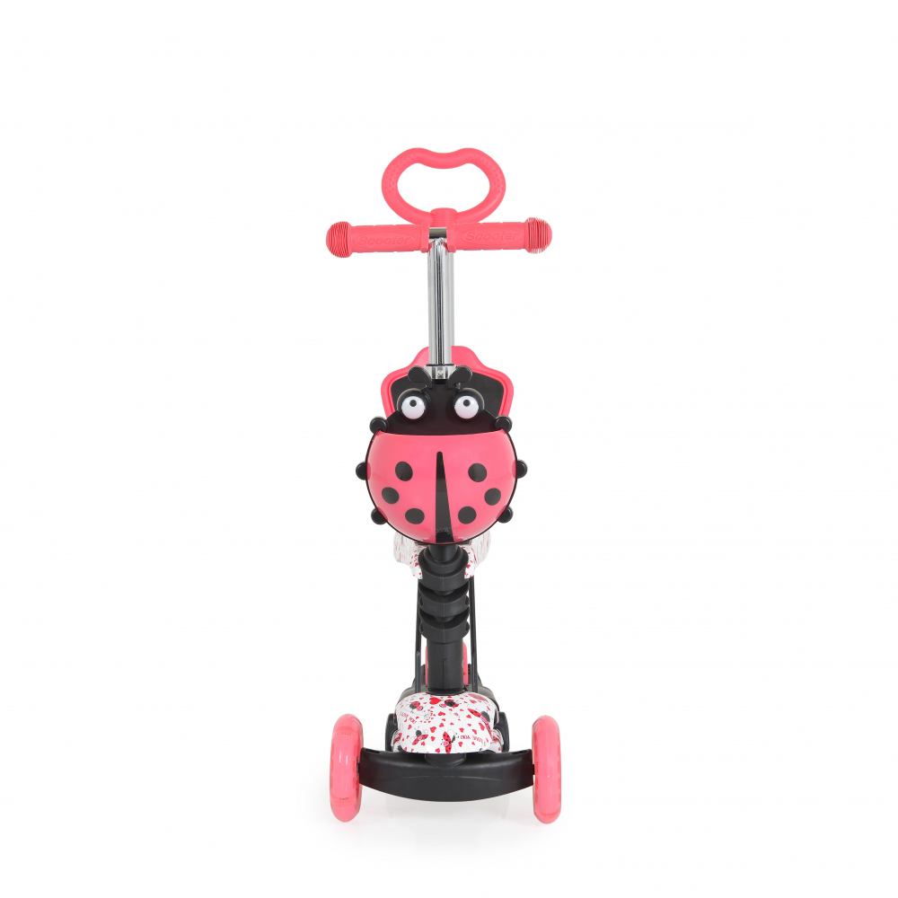 Trotineta Moni 3in1 Lollipop Red cu Mâner Parental - imagine 8