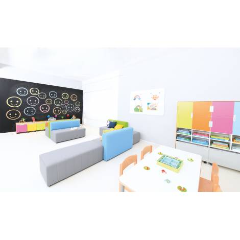 Canapea Grădiniță Gri-Albastru Moje Bambino Ignifugă - imagine 5