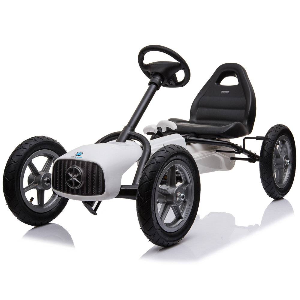 Kart cu Pedale Corssa Kidscare Alb, Roti Gonflabile - imagine 4