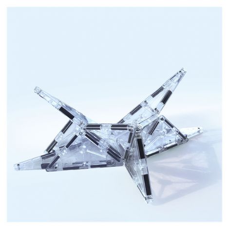 Set Magnetic Magna-Tiles ICE Transparent, 16 Piese - imagine 4