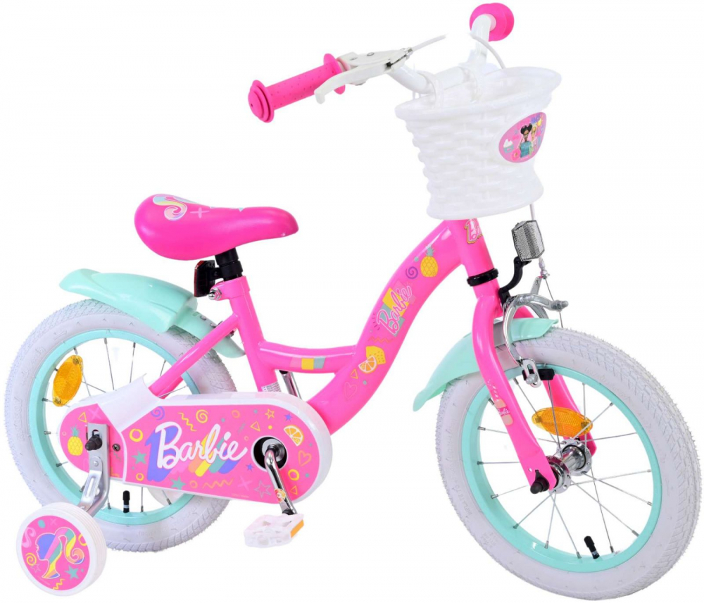 Bicicleta Barbie 14" Eandl Cycles cu Cosulet și Frână - imagine 5