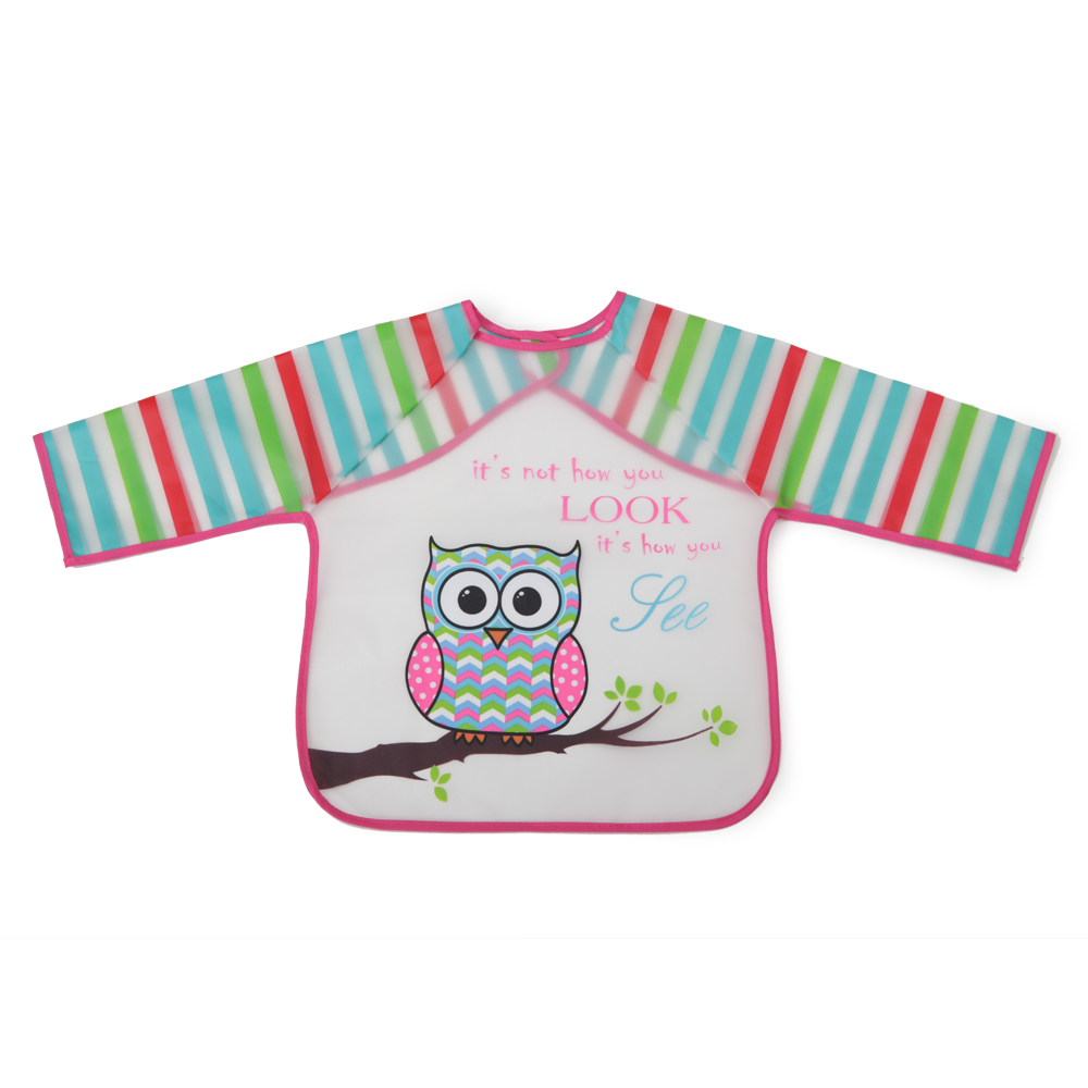 Baveta Impermeabila Cangaroo Messy Pink cu Maneci - imagine 2