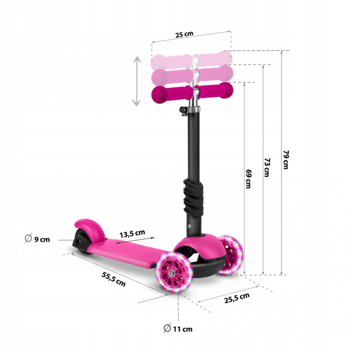 Trotineta 3 in 1 Ricokids Buggy Roz - imagine 9