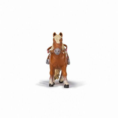 Papo Ponei Shetland Cu Sa - Figurina Detaliata - imagine 5