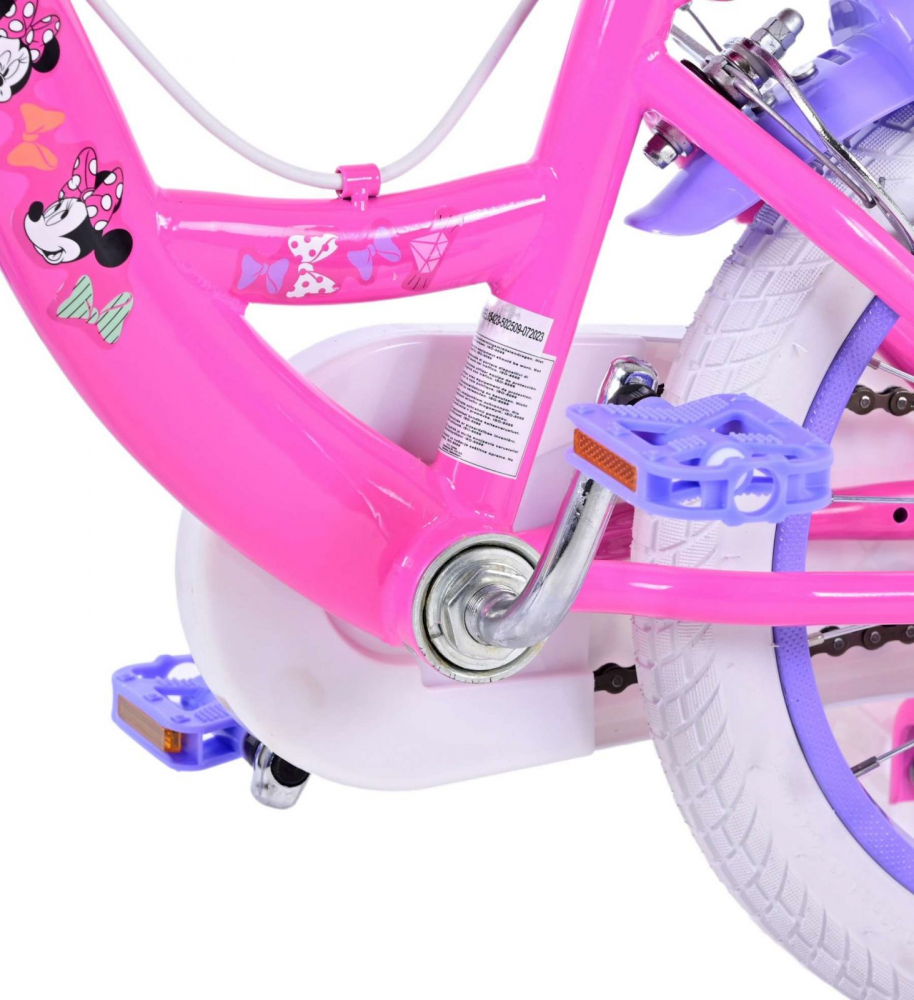 Bicicleta EL Minnie Mouse 14" | Scaun și Ghidon Reglabil - imagine 7
