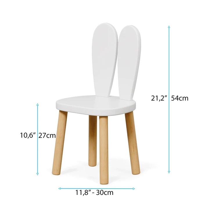 Set Masă și Scaune Copii Ginger Home, Alb - imagine 7