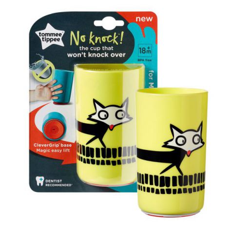 Cana No Knock Tommee Tippee, 300 ml, Vulpe Galbena