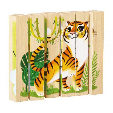 Quercetti Puzzle Animale Salbatice Bio 2+ - imagine 6