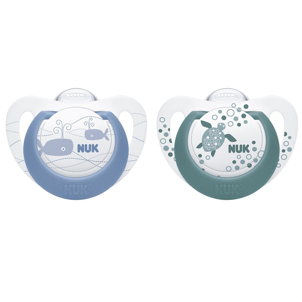 Set 2 Suzete NUK Genius Color Silicon M1, 0-6 luni - imagine 2