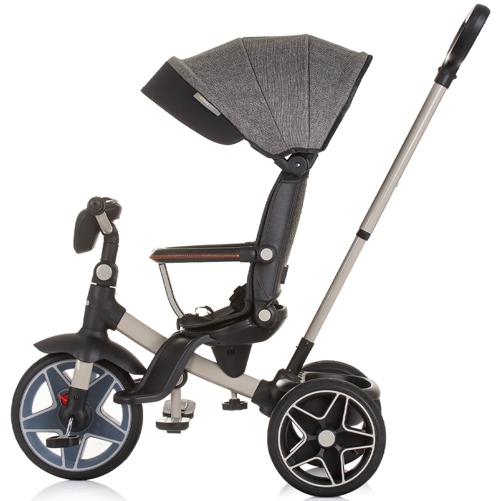 Tricicleta Chipolino Derby Granite, Copertină și Scaun Reversibil - imagine 2