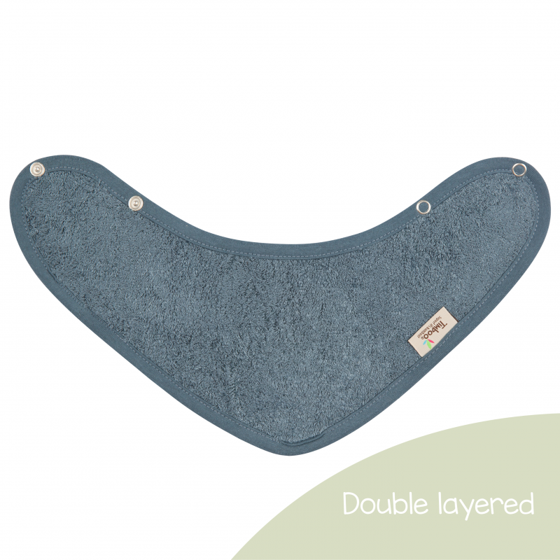Baveta Bandana Bambus Timboo, 2 Straturi, Marin