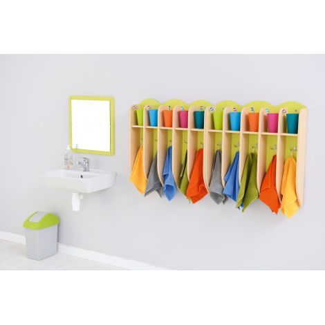Cuier baie Moje Bambino, 5 carlige, Verde - imagine 4