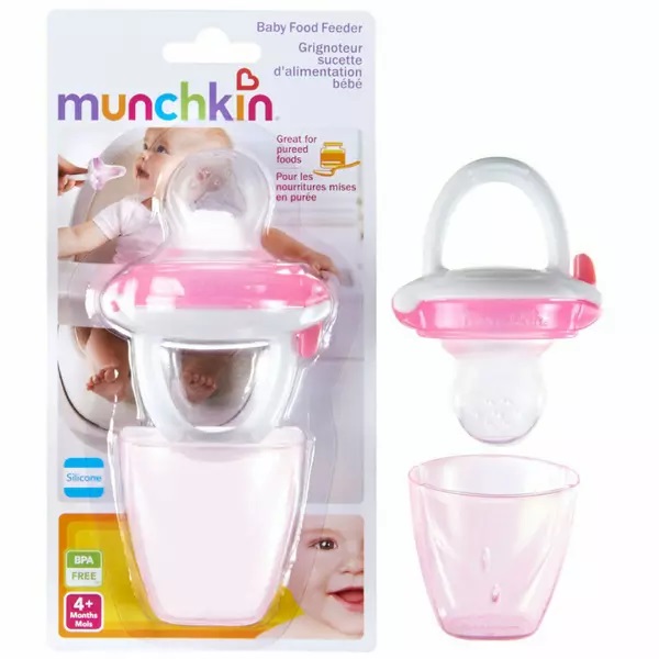 Dispozitiv hranire Munchkin silicon, Roz, 4L+