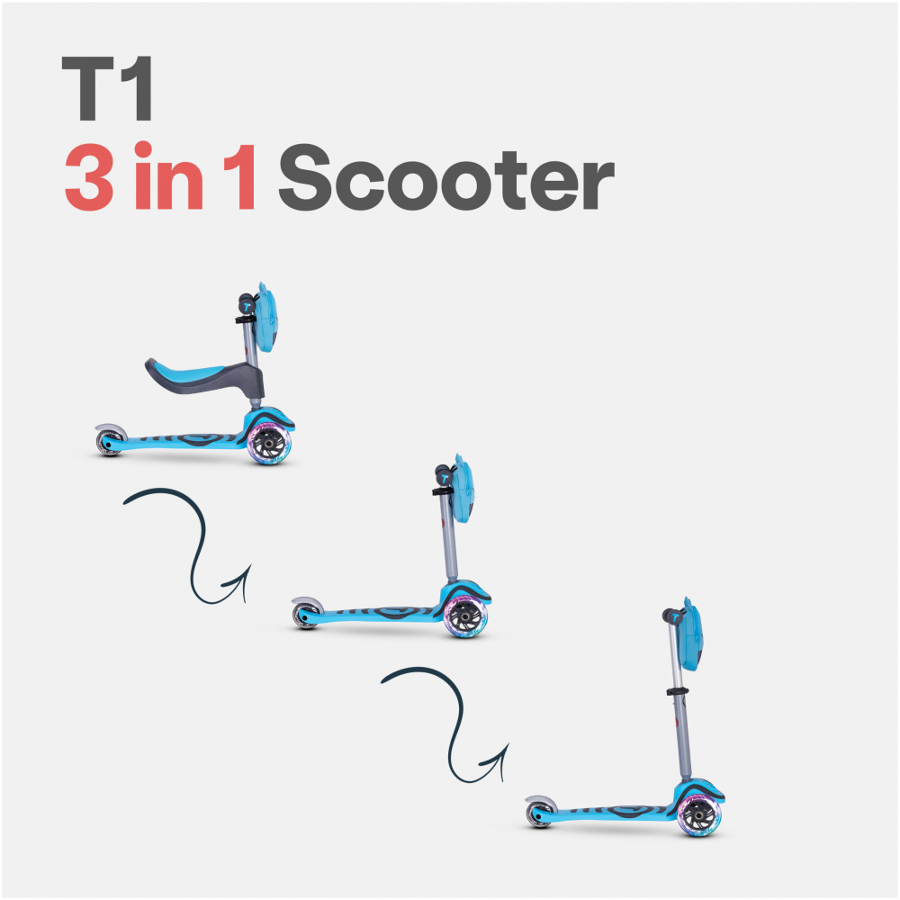Trotineta SmarTrike T1 Albastru cu Scaun - imagine 3