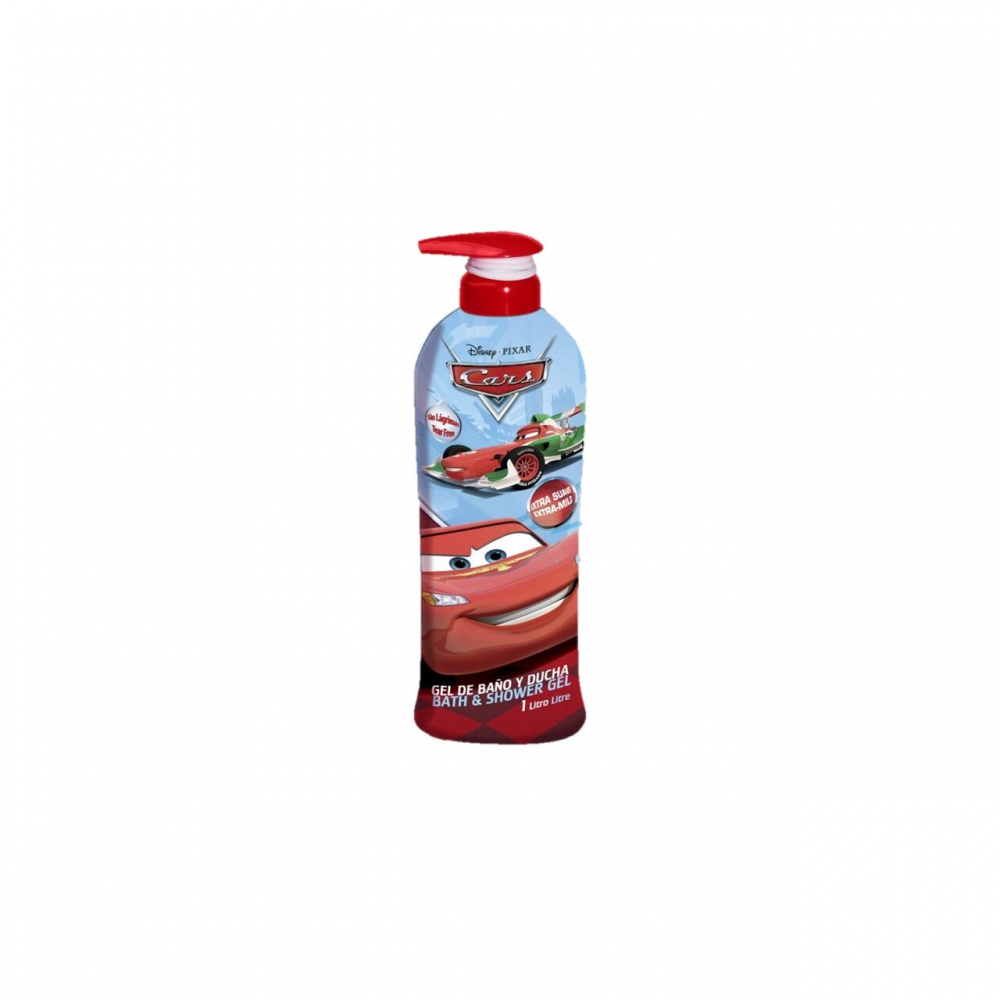 Gel de dus și șampon 2 în 1 Disney Cars, fără lacrimi, 1000 ml