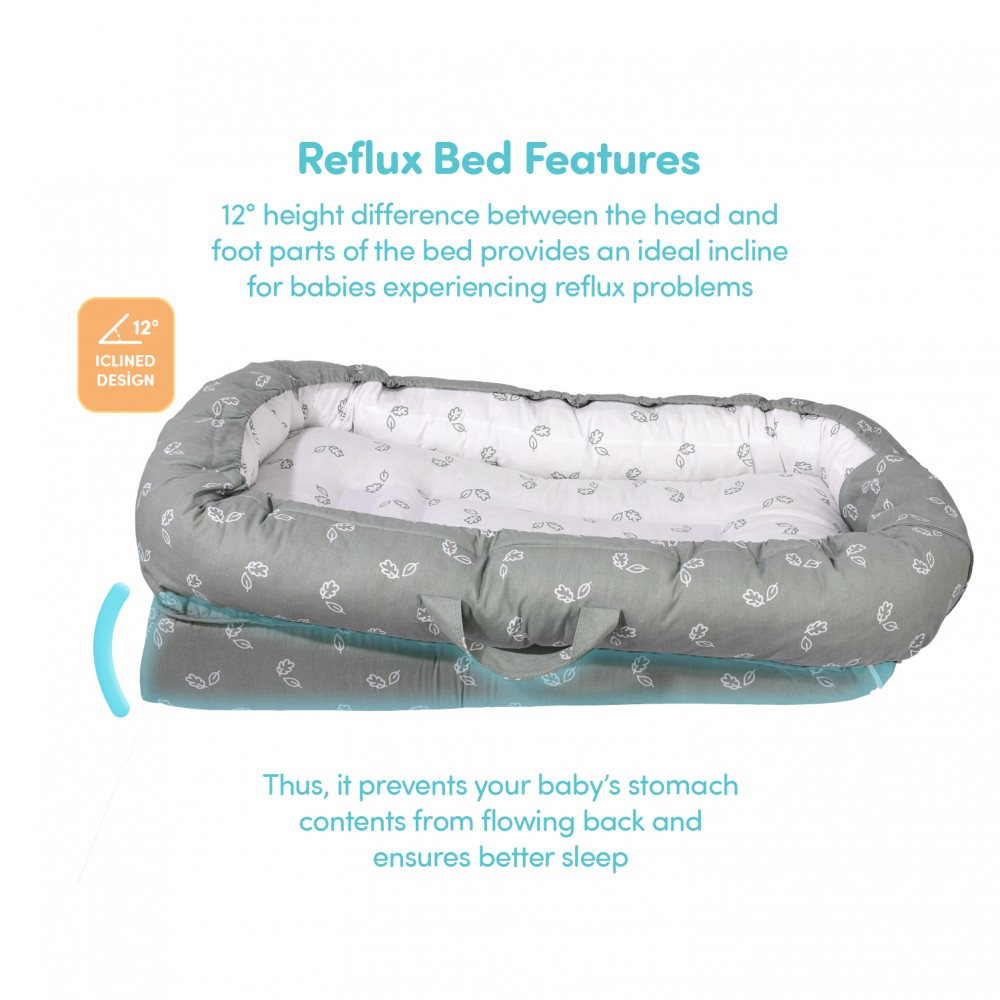 Co-sleeper Anti-reflux Tiny Leaves SeviBebe - imagine 2
