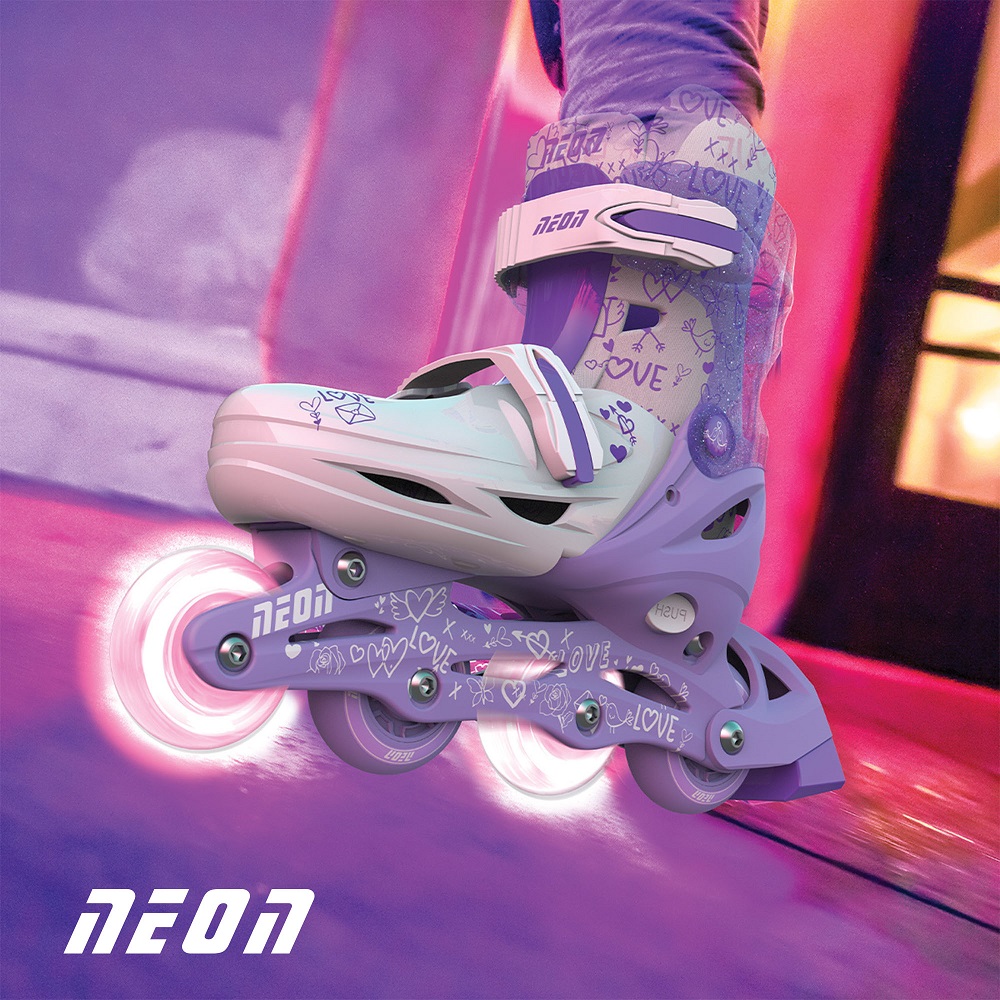 Role 2 in 1 Neon Combo Skates Purple 34-37 - imagine 4