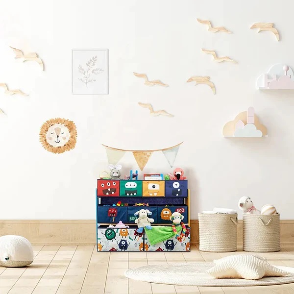 Organizator Ginger Home Monster, 9 cutii lemn - imagine 6