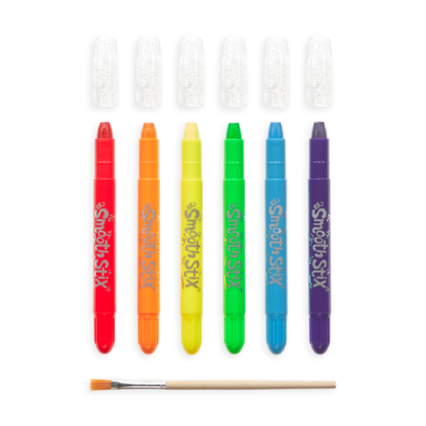 Ooly Smooth Stix - Creioane Acuarela Gel, 6 Culori - imagine 2