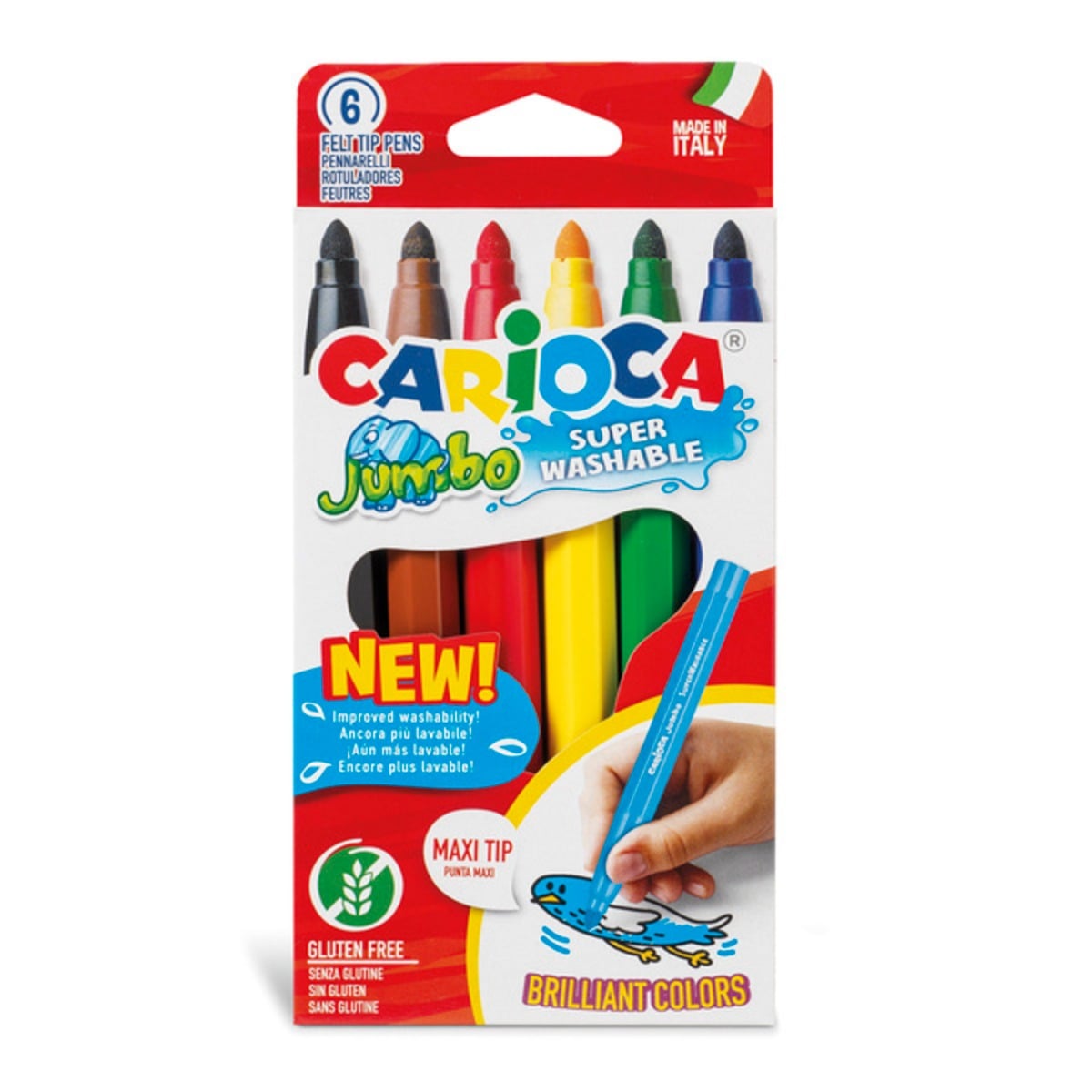 Set 6 Carioci Jumbo Super Lavabile Carioca