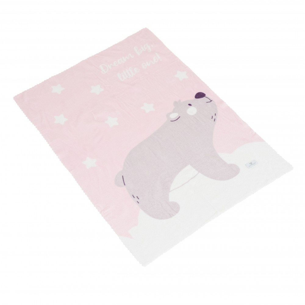 Paturica Cangaroo Soft Dreamy Bear Roz - imagine 3
