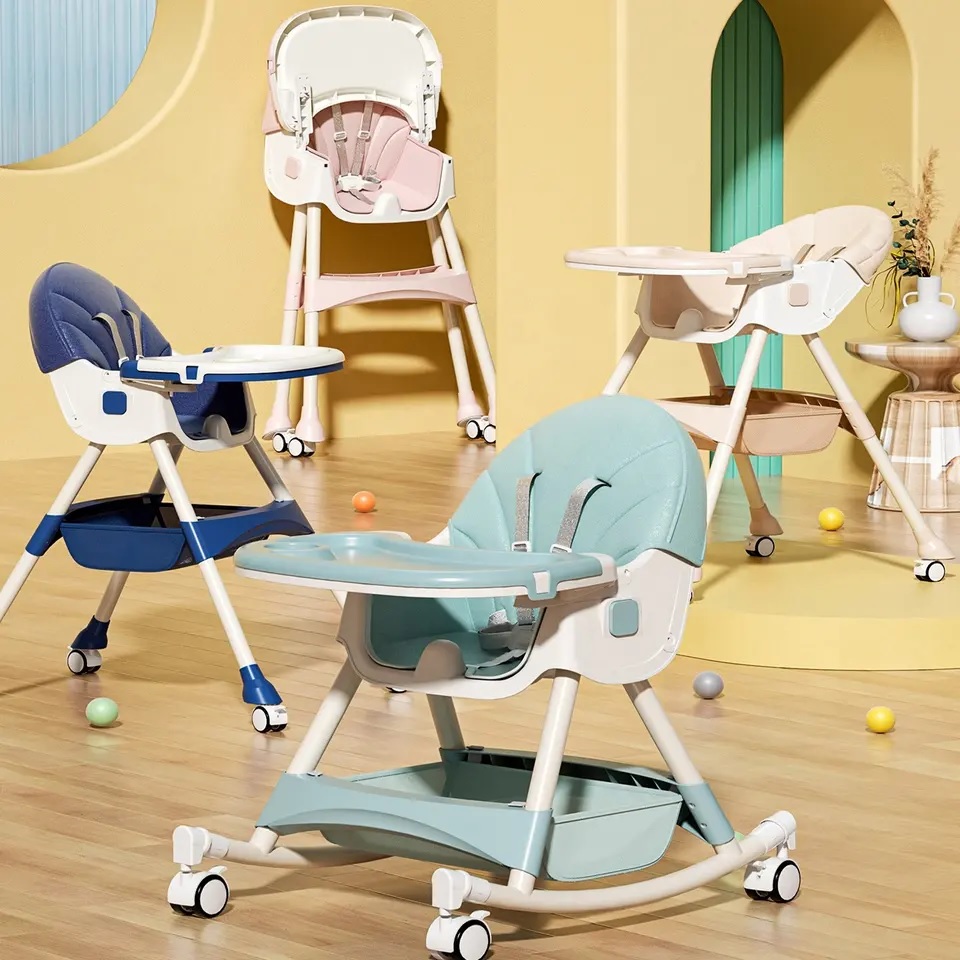 Scaun Masa Little Mom 3in1 Funny Albastru - imagine 3