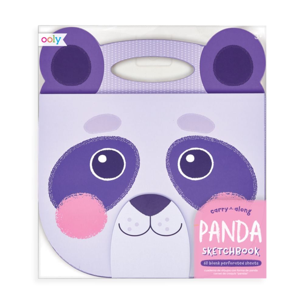 Caiet Desen Portabil Ooly Panda Mov