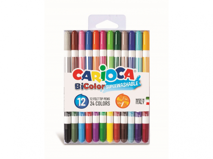 Set 12 Carioci Lavabile Carioca Bicolor