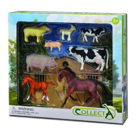 Set 8 Figurine Viata la Ferma Collecta, Pictate Manual