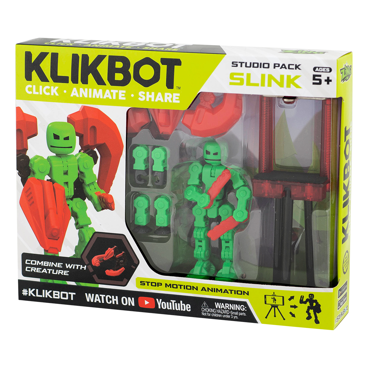 KlikBot Robot Articulat Transformabil, Verde