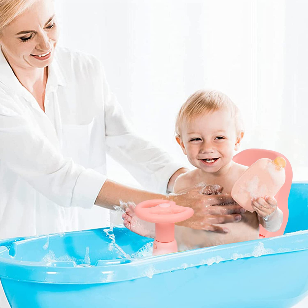 Scaun Baie Little Mom Driver Pink | Volan, 3 Pozitii - imagine 5