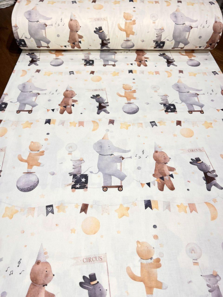 Cearsaf Bumbac Nichiduta Circus 120x60 cm | Somn Linistit