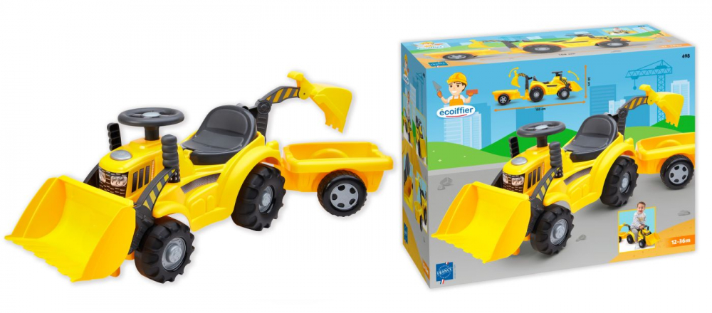 Excavator cu Remorca Ecoiffier | Joc Construcții