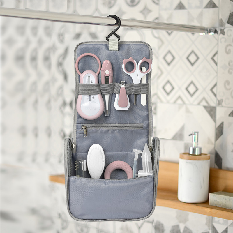Set Ingrijire Beaba Old Pink, 9 Accesorii - imagine 4