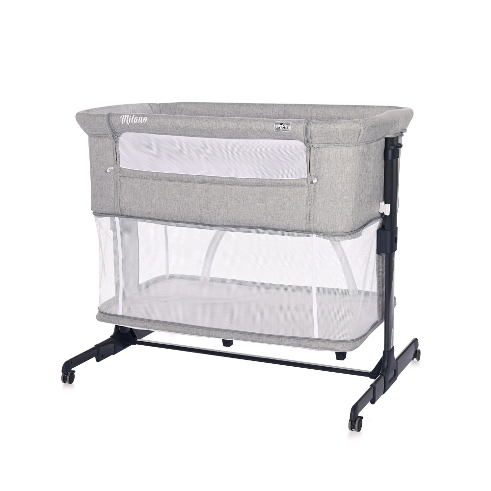 Patut Co-Sleeper Lorelli Milano Grey, Pliabil - imagine 4