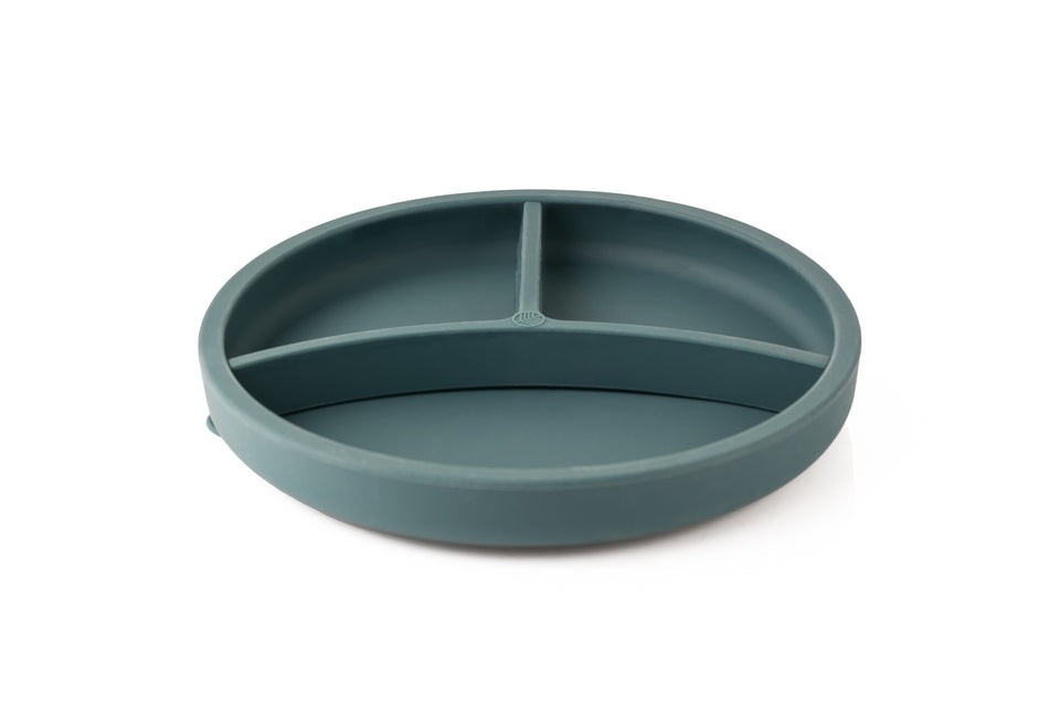 Farfurie silicon cu separator Eco Rascals Teal - imagine 3