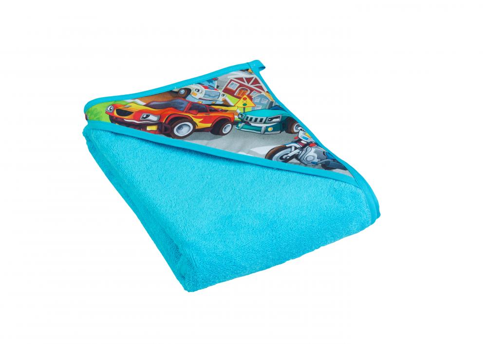 Prosop Copii cu Căciuliță Cars Blue 80x80 cm