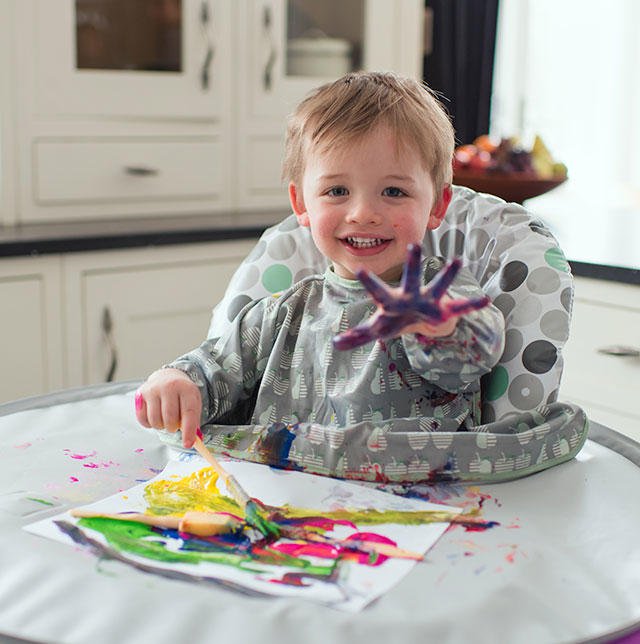 Kit Hranire Tidy Tot Baveta si Tava Gri Antimurdarie - imagine 7